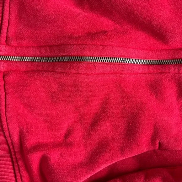 lululemon athletica full zip Scuba Vibrant Red Zip-Up Fleece Hoodie - Picture 13 of 14